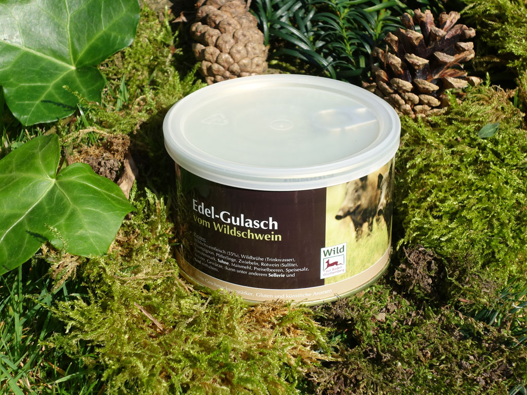 Wildschwein Edel-Gulasch Fertiggericht 400g Dose