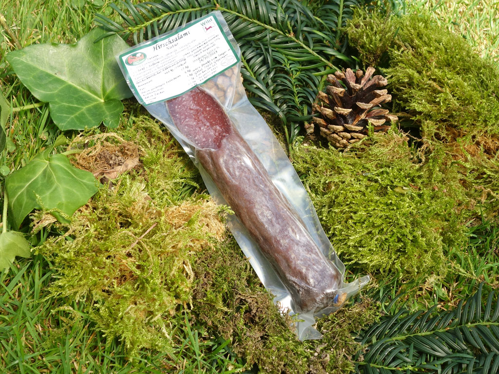 Hirsch Salami (ohne Wildschweinfleisch)