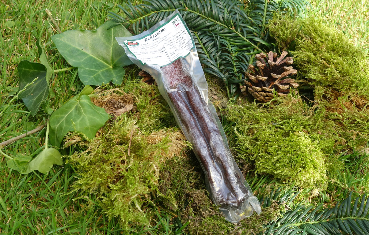 Reh Mini Salami natur (ohne Wildschweinfleisch)