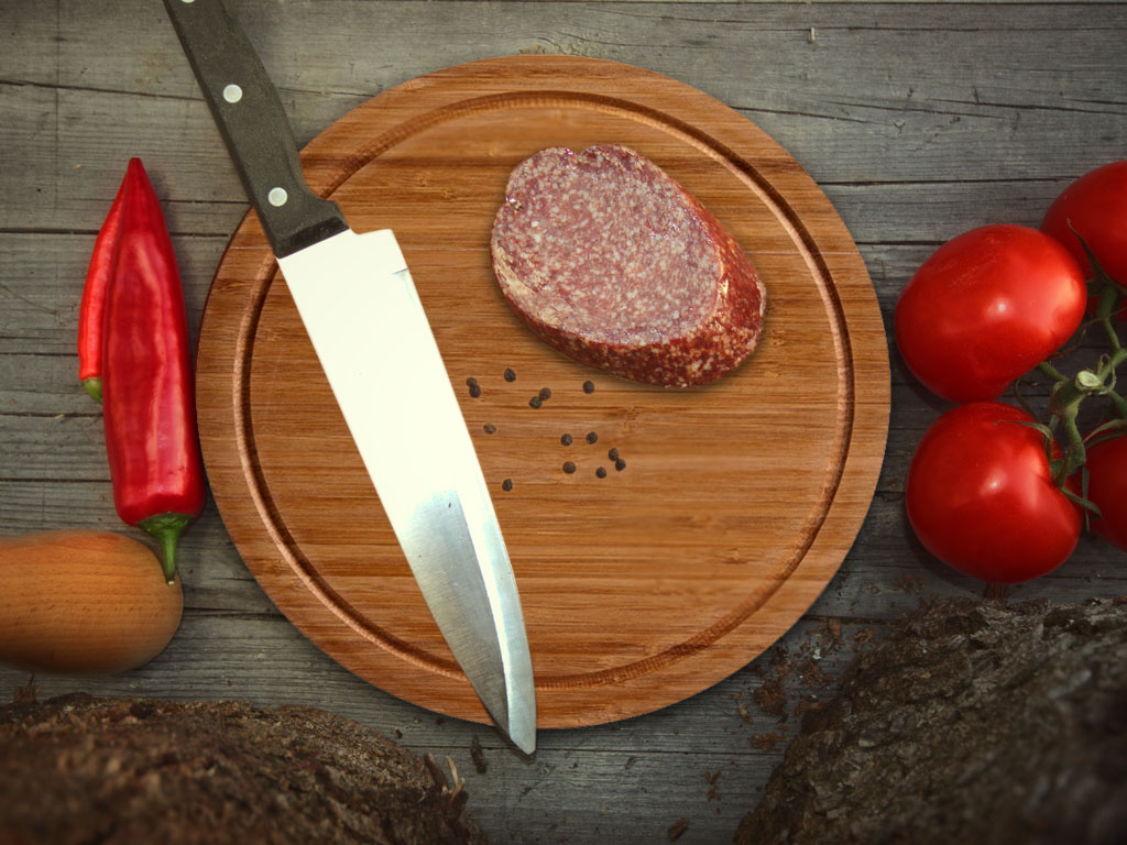 Wildschwein Salami naturgereift