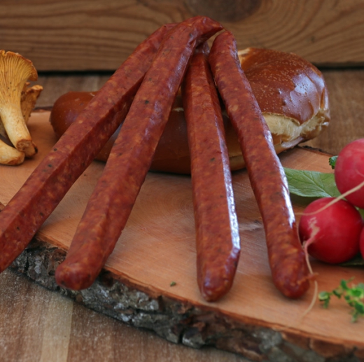 Rehknacker (Meterwurst) geräuchert mit Buchenholz, ca.100g