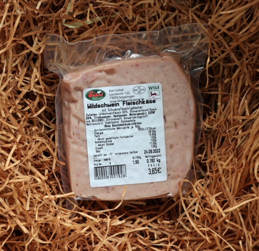 Wildschwein Fleischkäse, gebacken 150g