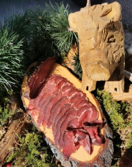 Rauchfleisch von der Wildschweinkeule in Scheiben, ca. 100g