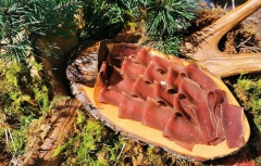 Rauchfleisch von der Hirschkeule in Scheiben, ca. 100g